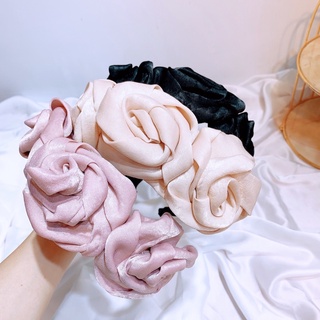 Bờm lụa nơ Hoa Hồng