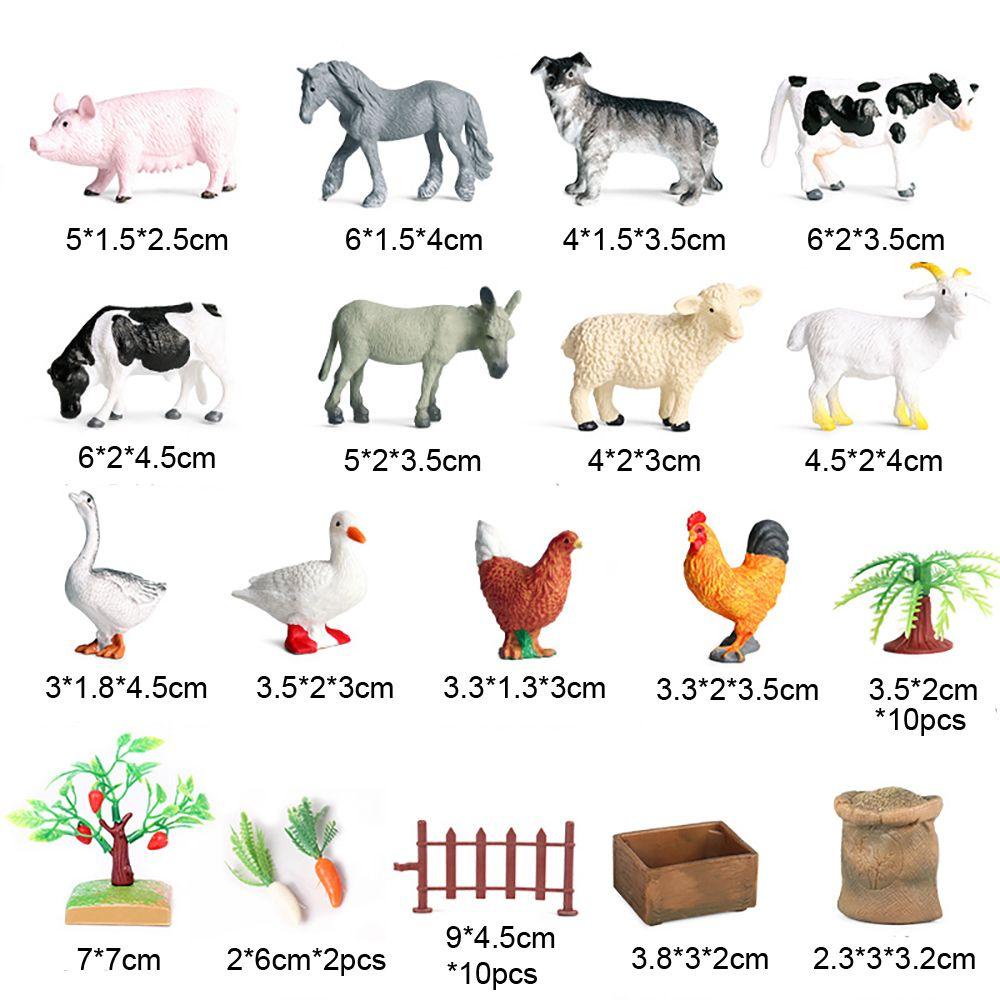 Bộ 37 Món Đồ Chơi Hình Động Vật Nông Trại Cho Bé