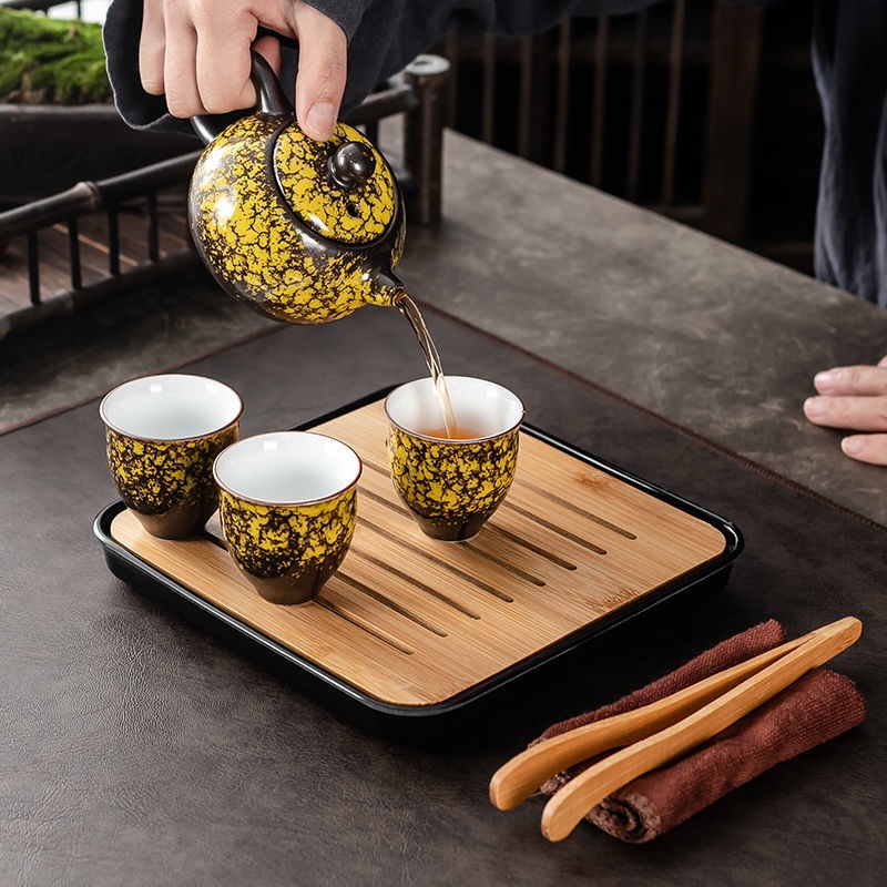 Bộ Ấm Chén Uống Trà Nhỏ I8RP Phong Cách Kung Fu