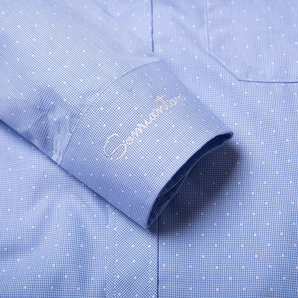 Áo Sơ Mi Nam Công Sở Trung Niên Thương Hiệu Anton Dài Tay Vải Cotton Xanh Chấm Bi – AC157 | BigBuy360 - bigbuy360.vn