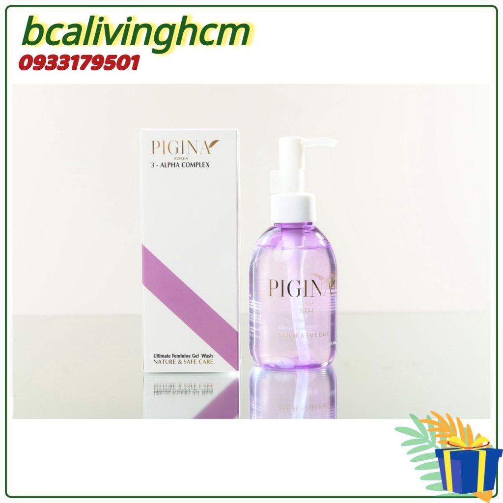 Dung dịch vệ sinh PIGINA dung dịch vệ sinh phụ nữ dạng gel không bọt, thành phần tự nhiên 150ml