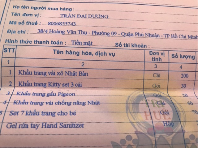 Khẩu Trang Vải Xô Cho Bé ( Hàng Nhật) (Thegioiandam)