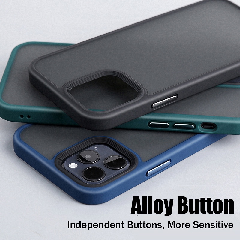 Ốp Điện Thoại Silicon Dày Dặn Trong Suốt Chống Rơi / Dấu Vân Tay Cho iPhone 14 13 12 11 Pro Max