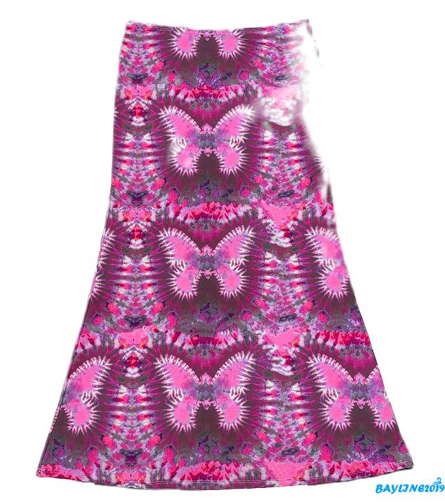 Chân Váy Chữ A Eo Cao In Họa Tiết Trái Tim Phong Cách Bohemian Dành Cho Nữ 2k