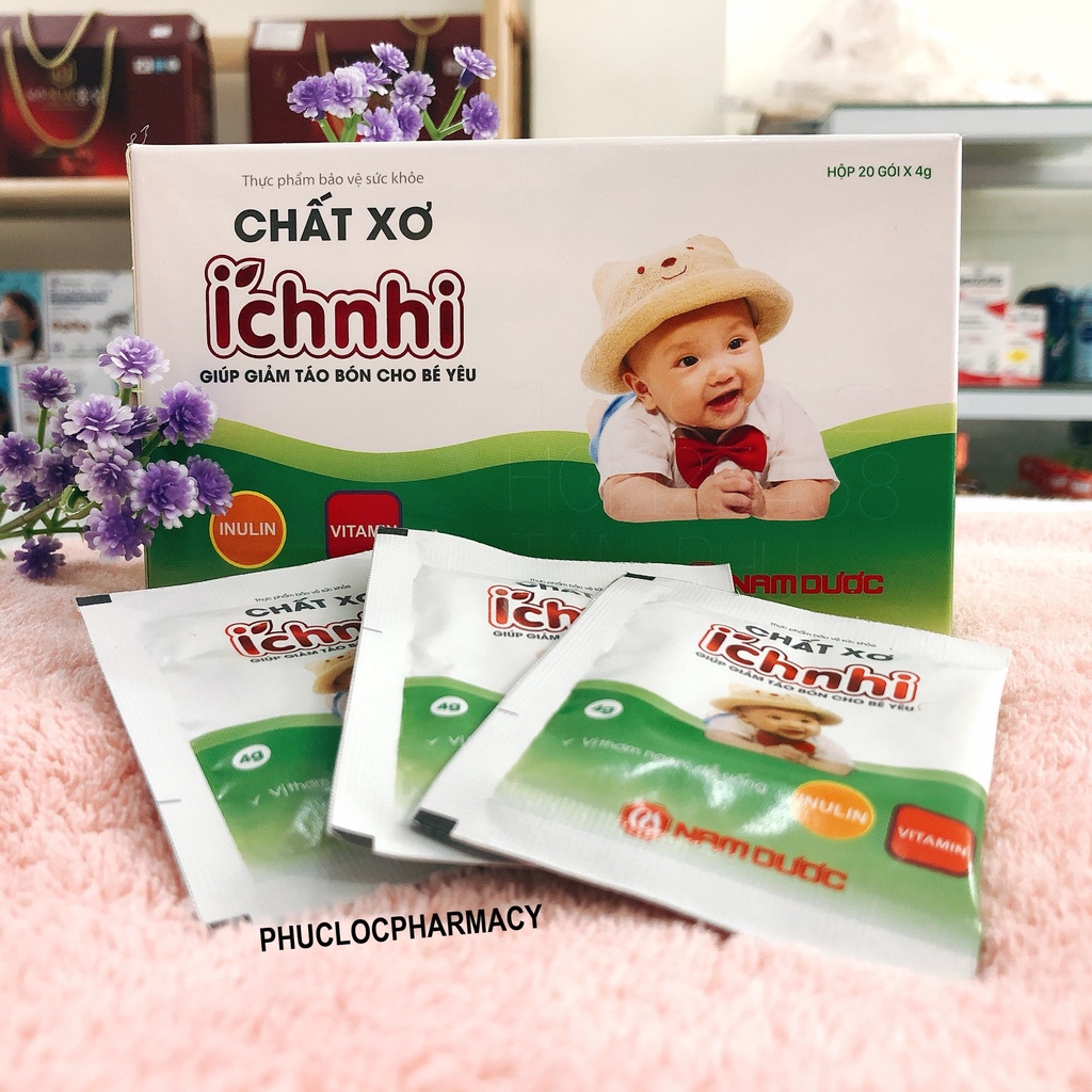 Chất xơ ích nhi, cốm chất xơ hòa tan, giảm táo bón cho bé, phụ nữ có thai, phụ nữ sau sinh