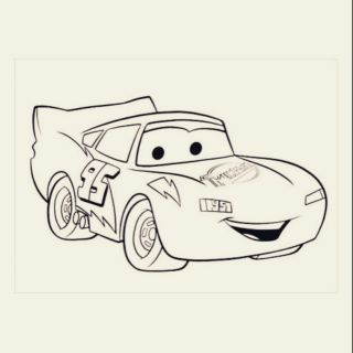 Tranh tô màu hình ô tô cho bé V66