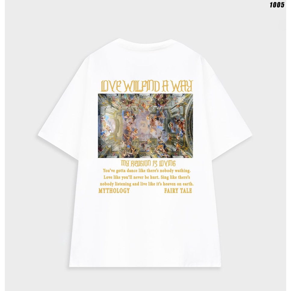 Áo thun nam nữ unisex form rộng tay lỡ Love willfind a way 1005 HY KOREA