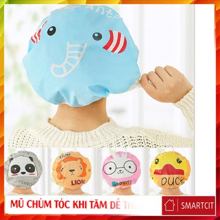 SIÊU SALE Mũ Tắm Trùm Tóc Chống Thấm Siêu Tiện LợI T3B1