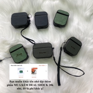 Vỏ, ốp Airpd 1/2/3/4 Pro/ Pro 2 Chất Liệu Da ( CÓ KHẮC TÊN THEO YÊU CẦU ) [ TI STORE ]