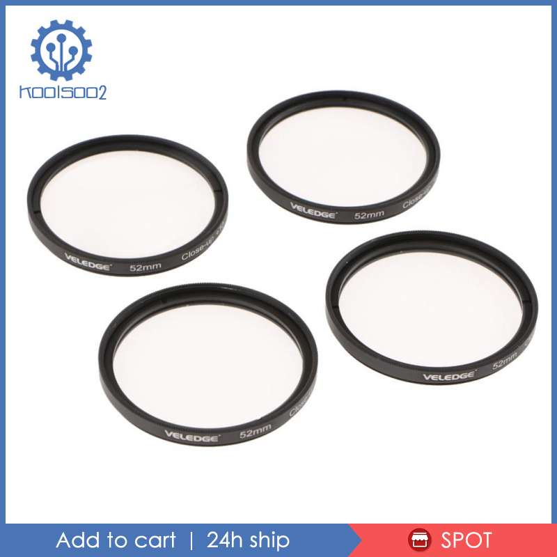 Set 2 Kính Lọc Máy Ảnh 52mm + Túi Đựng 1 + 2 + 4 + 10 + Cho Canon Sony