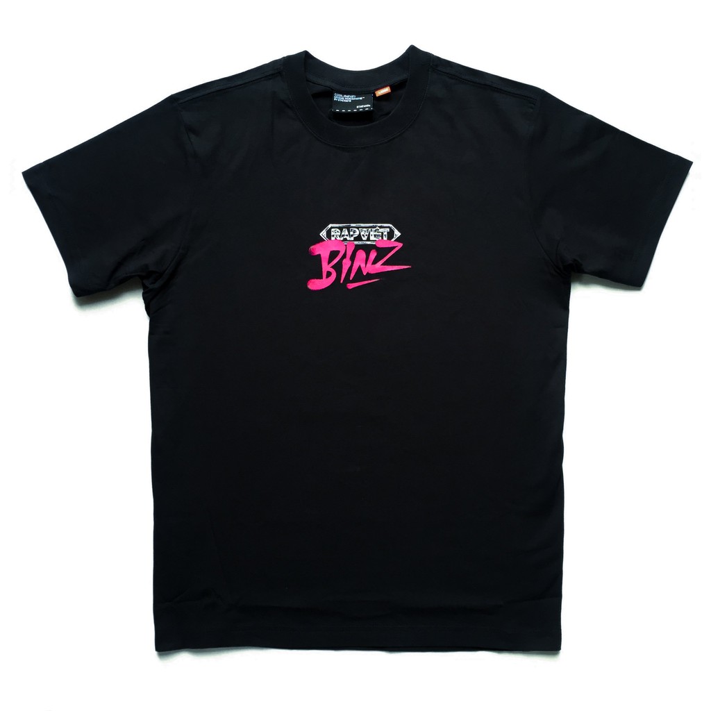 Áo Thun Rap Việt Binz Màu Đen Tay Ngắn Cotton, Oversized, Unisex - Chính hãng VieSHOP
