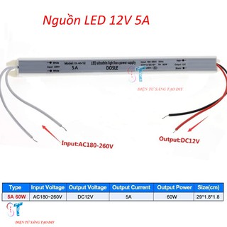 Nguồn Đũa 12V 5A Cho Led (Led Driver)