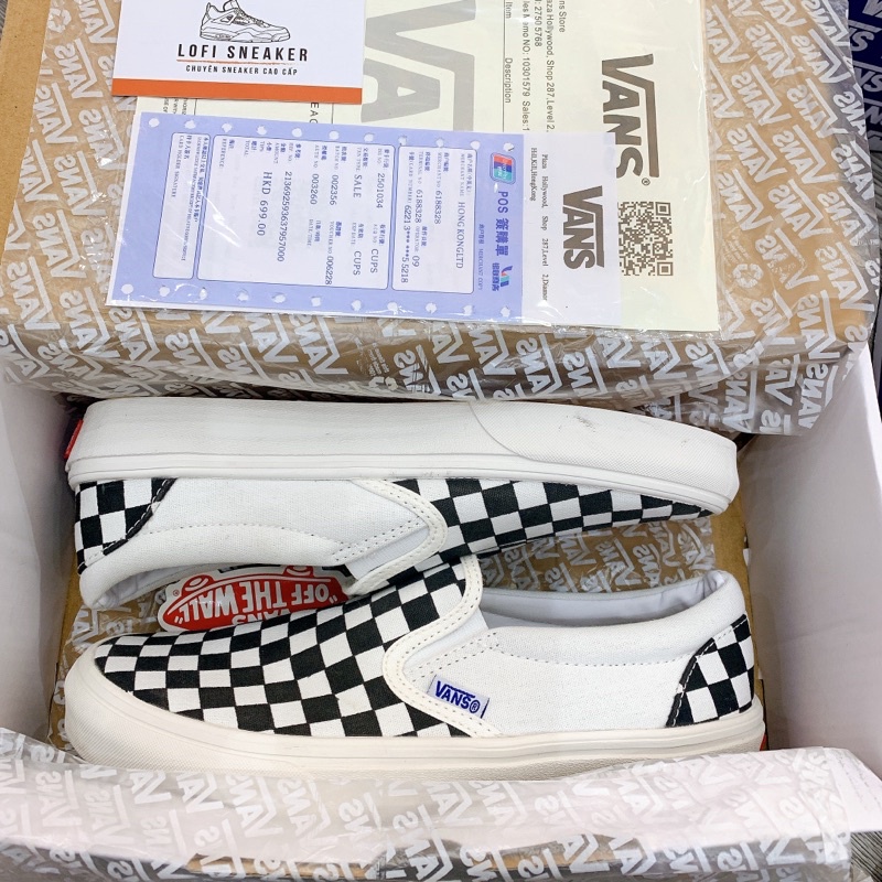 [Video_Ảnh Chụp Thật] Giày thể thao Vanss caro cao cấp nam nữ, giầy lười caro hot hit