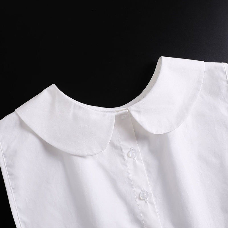 Áo Sơ Mi Cổ Bẻ Giả Hai Mặt Cài Nút Có Thể Tháo Rời Thời Trang Thường Ngày Cho Nữ Swea