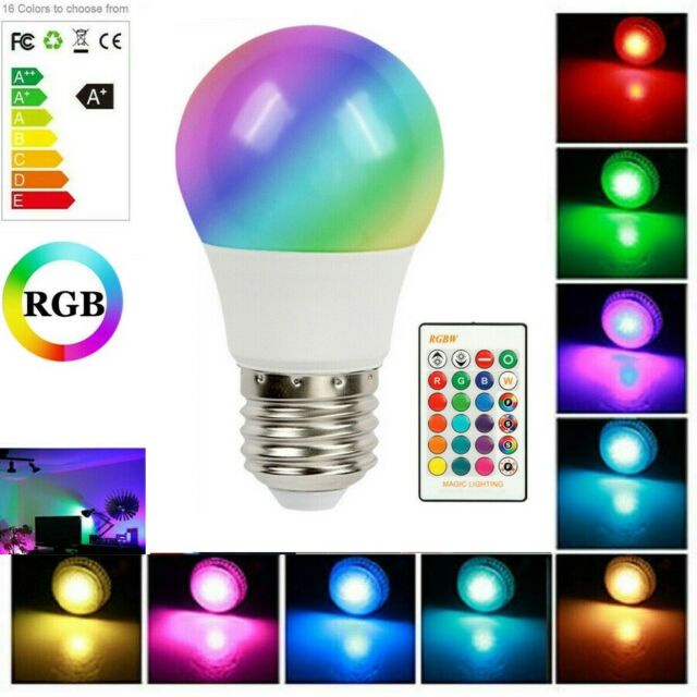 Bóng Đèn LED RGB Nhiều Màu Biến Đổi 16 Màu Với Điều Khiển Từ Xa Có Thể Điều Chỉnh Độ Sáng Công suất 15W