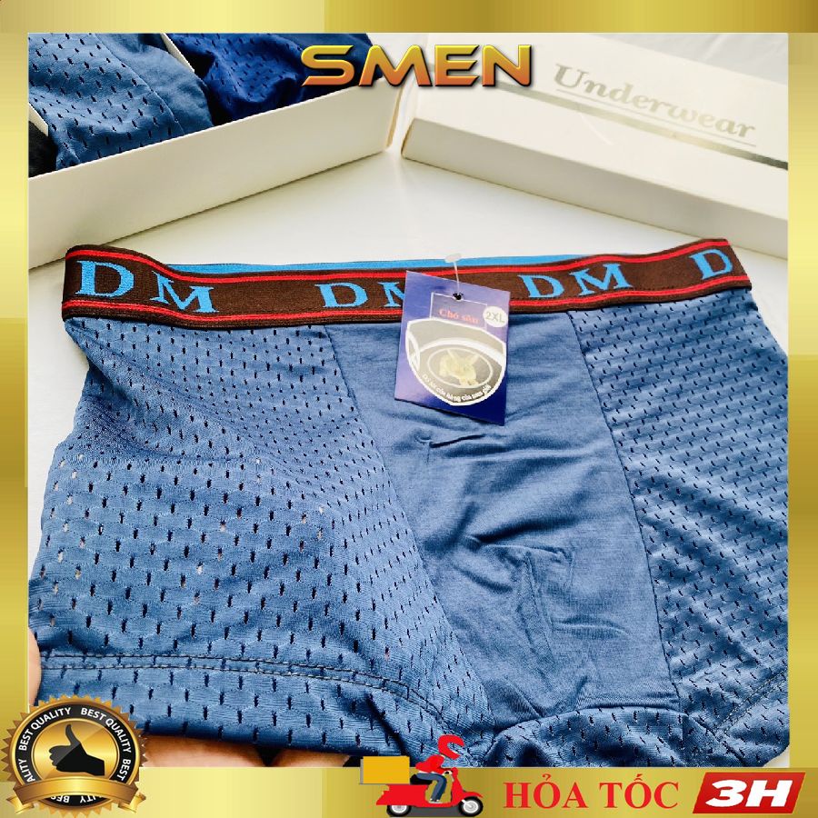 Quần Sịp đùi nam thông hơi DM cotton co giãn 4 chiều, quần lót nam boxer thun lạnh mặc thông thoáng thoải mái vận động