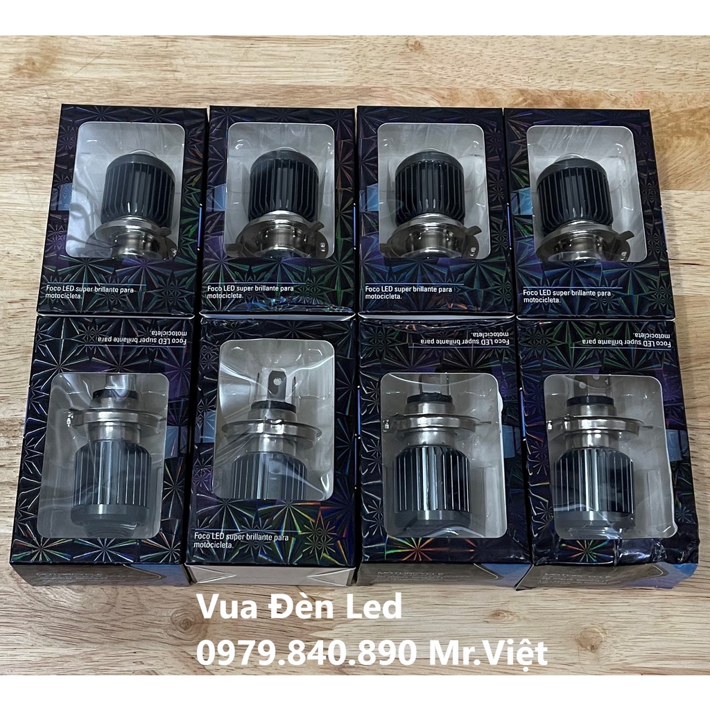 Bi cầu Mini chân H4 - Cos trắng , Pha  trắng dành cho xe máy và xe hơi 12v DC