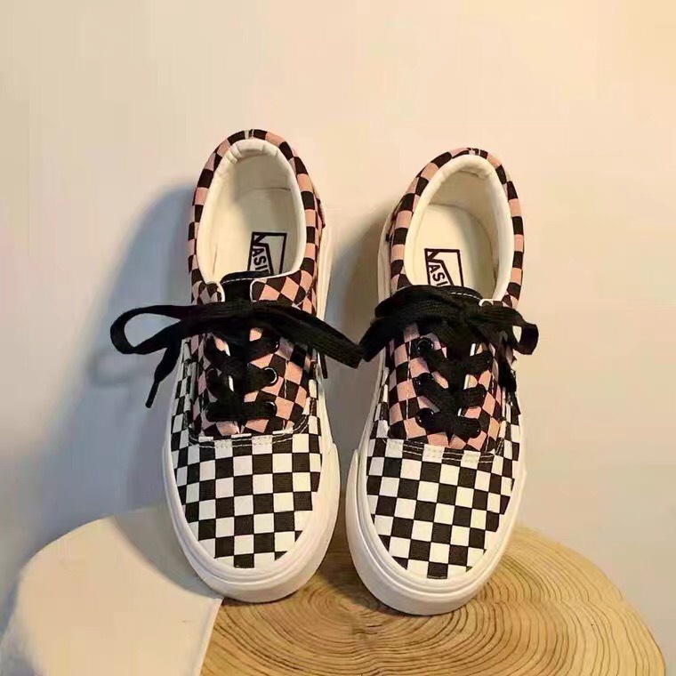 [HÀNG ORDER] Giày Vải Dây Buộc Kẻ Caro Xanh Trắng Siêu HOT | BigBuy360 - bigbuy360.vn