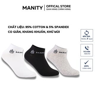 Tất nam cổ ngắn cao cấp 3 màu kháng khuẩn khử mùi chính hãng MANITY – TM002