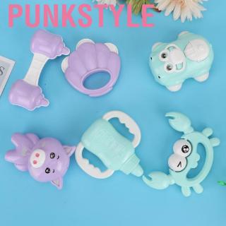 Punkstyle 6pcs/set Baby Plastic Animal Rattles Toy Newborn Hand Shake Bed Bell Musical Toys