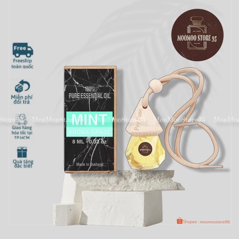 -𝐍𝐄𝐖- Tinh Dầu Treo Phòng 𝗠𝗜𝗡𝗧 BẠC HÀ 𝐀𝐑𝐎𝐌𝐀 𝐆𝐑𝐀𝐃𝐄 𝐎𝐈𝐋 thailan 8cc