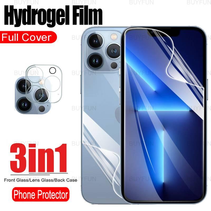 Phim Hydrogel 3in1 Cho iPhone 11 12 13 Pro Max Mini iPhone13 iPhone13Pro iPhone13ProMax Mặt Trước Bả