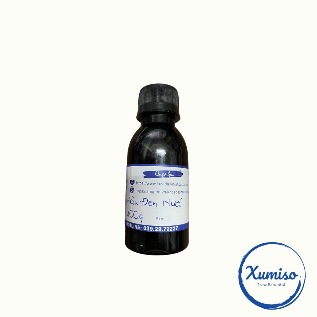 Màu Đen Nước - màu nước mỹ phẩm - nguyên liệu mỹ phẩm - Xumiso - 50G/100G