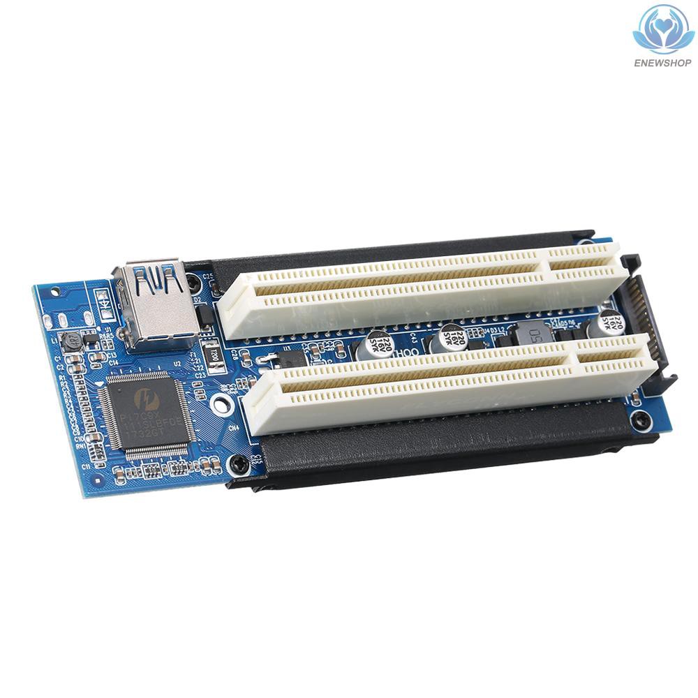 【enew】PCI-E to PCI Adapter Card PCI-E to Dual PCI Slot Expansion Card Support Capture Card/Golden Tax Card/Sound Card