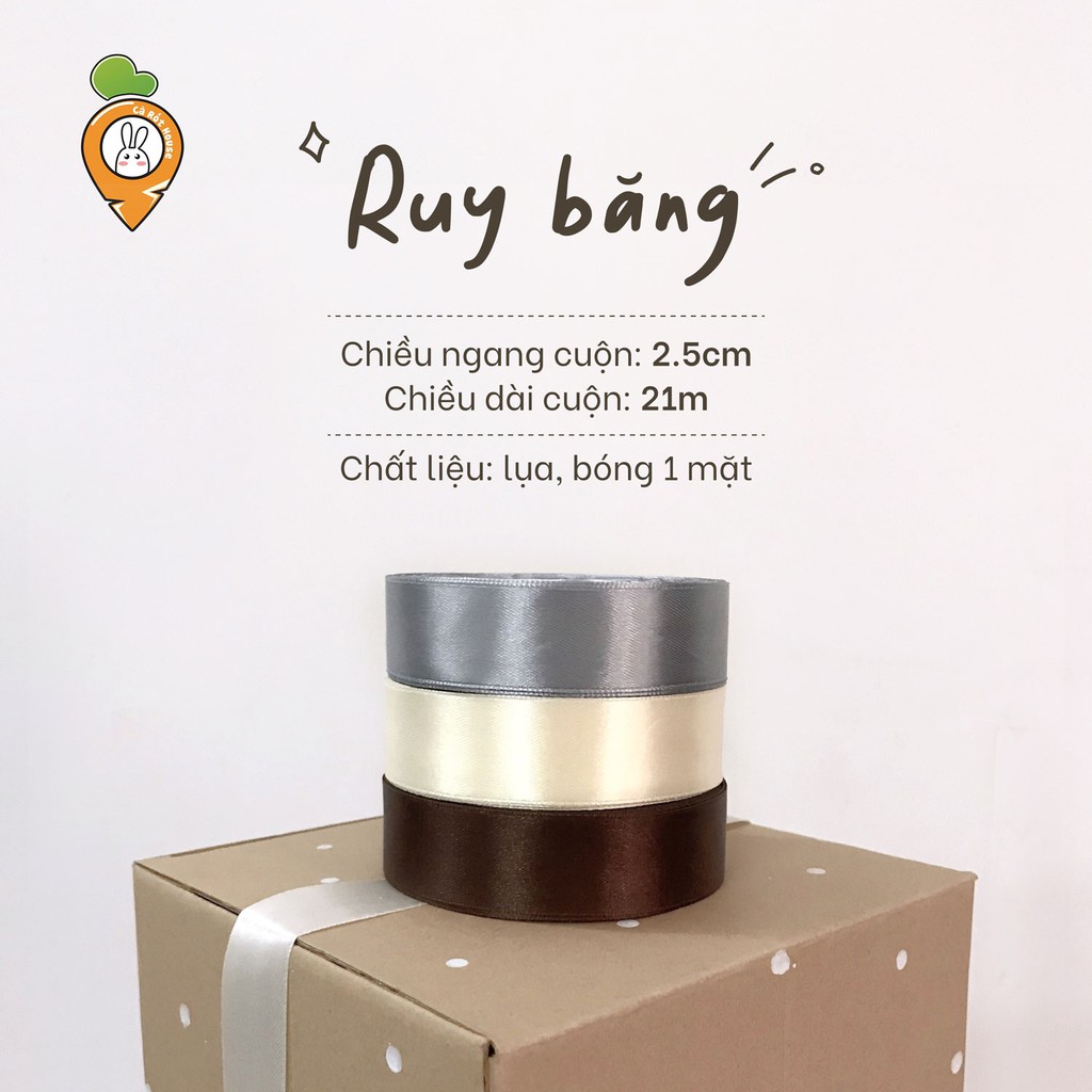 [Bán theo mét] Ruy băng lụa bản rộng 2.5cm (tender palette) / [Sỉ lẻ] / [Ảnh thật][Ưu đãi]