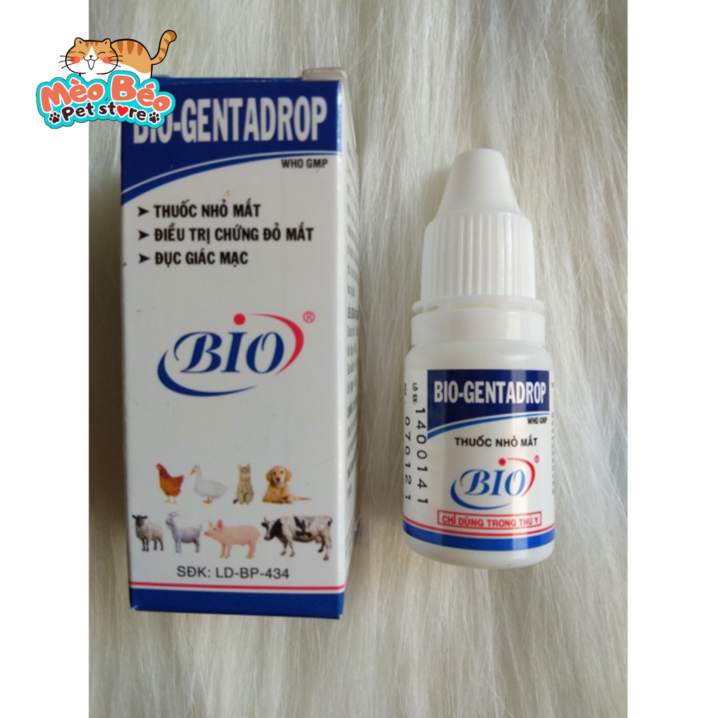 Nhỏ Mắt cho Chó Mèo Bio - Gentadrop 10ml