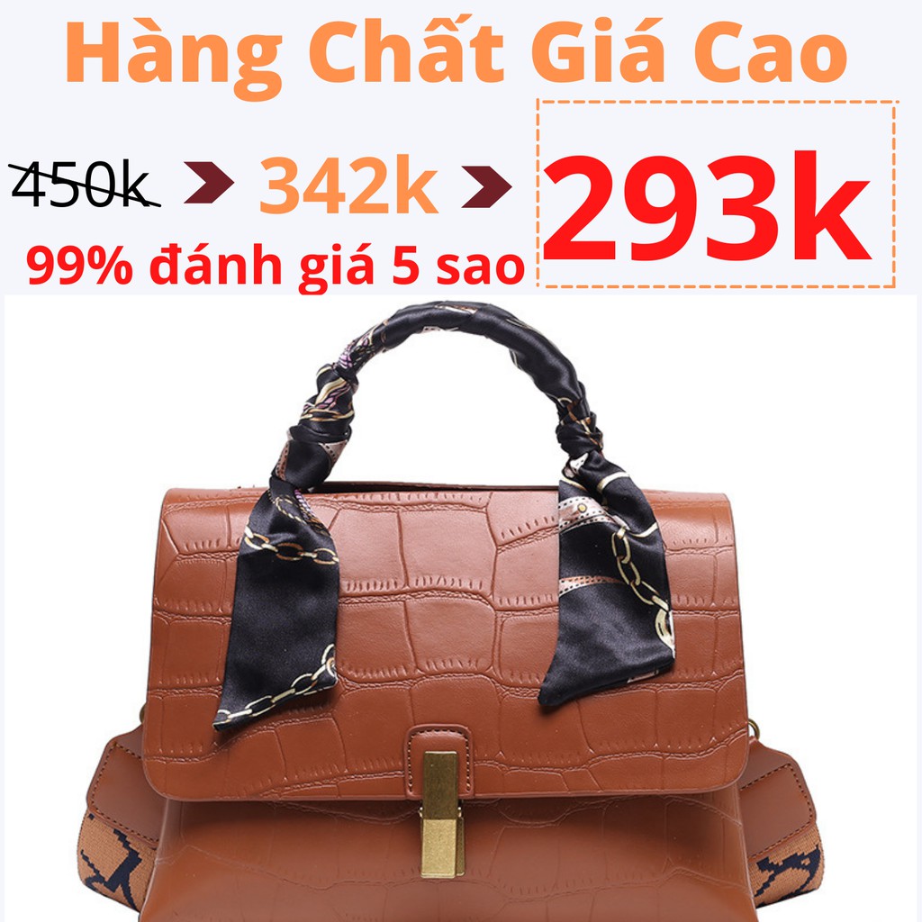 [GIẢM THÊM 6 - 11% KHI NHẮN TIN CHO SHOP] Túi xách đeo chéo nữ đẹp khóa kẹp quai cách điệu trẻ trung [611] | BigBuy360 - bigbuy360.vn