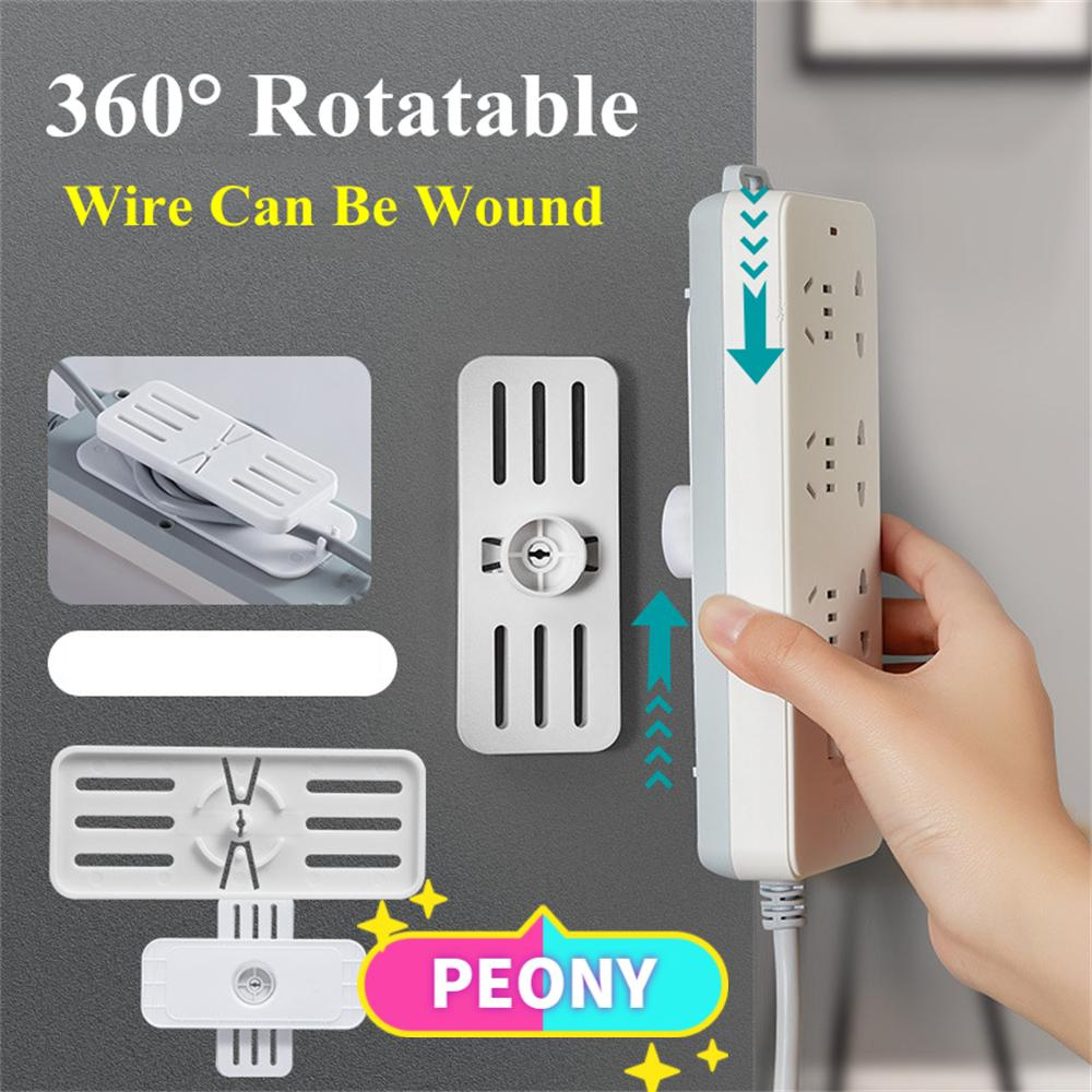 Giá Đỡ Ổ Cắm Điện Gắn Tường Xoay 360 Độ Không Cần Khoan Mới
