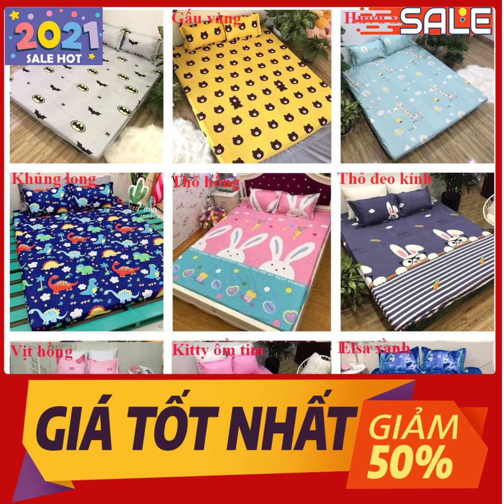 Sale lỗ ga trải giường 1m5 cotton poly