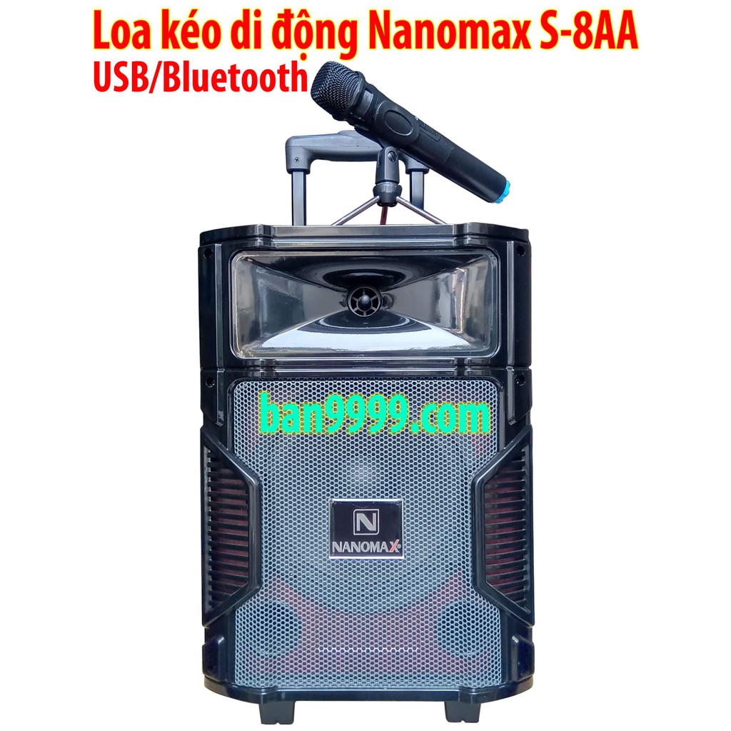 Loa kéo di động Nanomax S-8AA (2 tấc thùng gỗ)