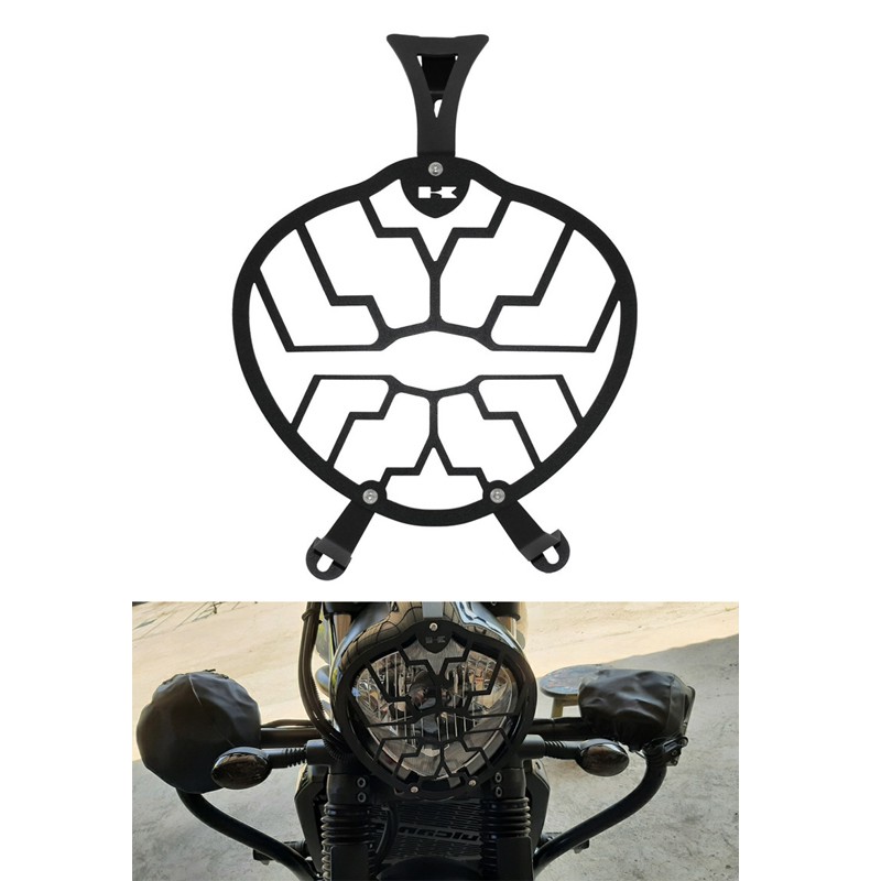 Dành Cho Kawasaki Vulcan S 650 EN650 S650 2015-2023 Đèn Pha Đầu Đèn Nướng Bảo Vệ Bao Da Bảo Vệ