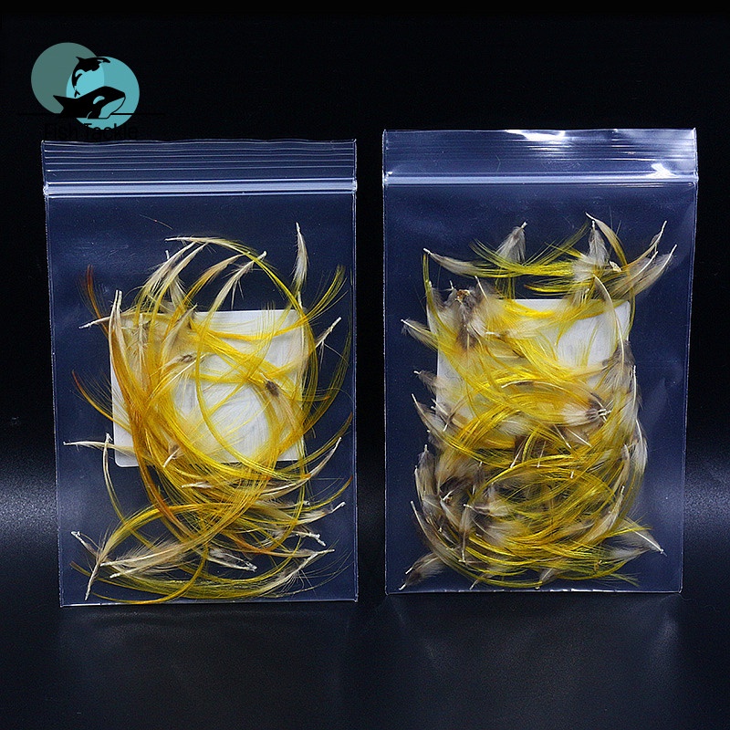 CREST Set 20 Mồi Câu Cá Giả Bằng Lông Vũ Màu Vàng Cỡ Vừa Và Lớn