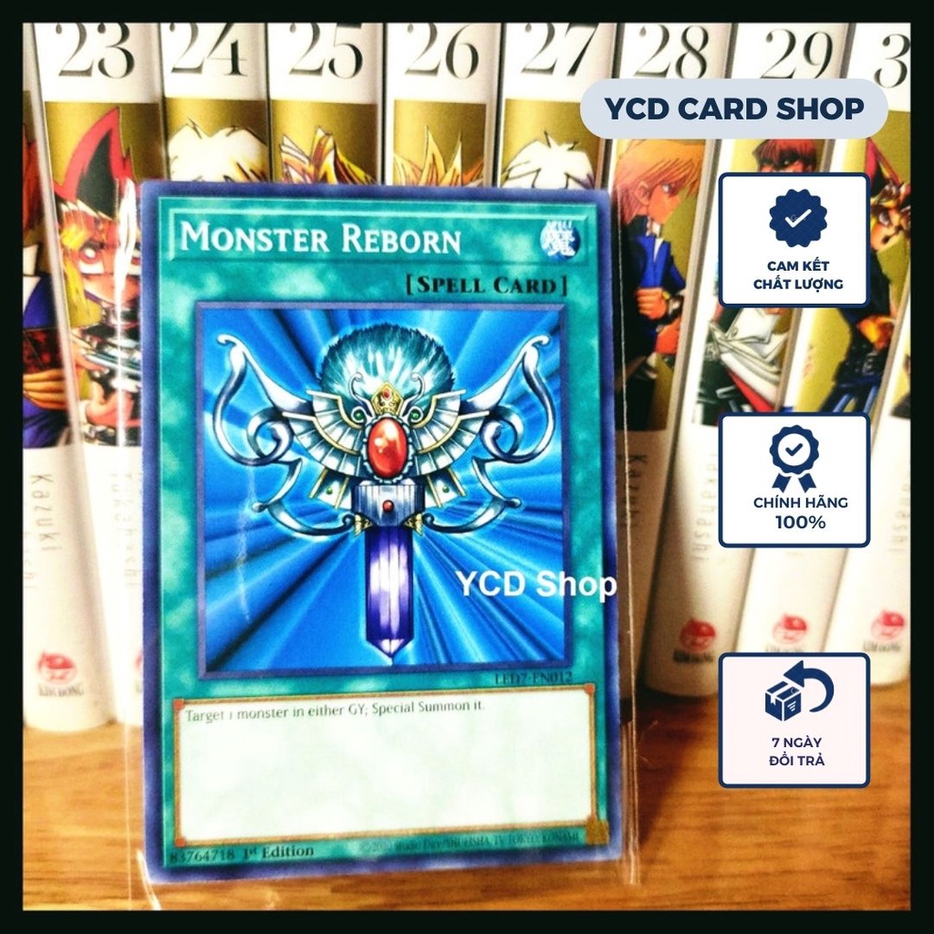 Thẻ bài yugioh chính hãng Monster Reborn Phục sinh -Common