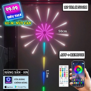 Đèn led pháo hoa full size kết nối Bluetooth màu ánh sáng đẹp, hiệu ứng pháo hoa