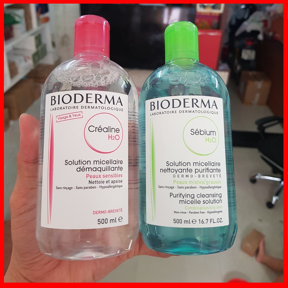 Nước tẩy trang bioderma 110ml và 500ml