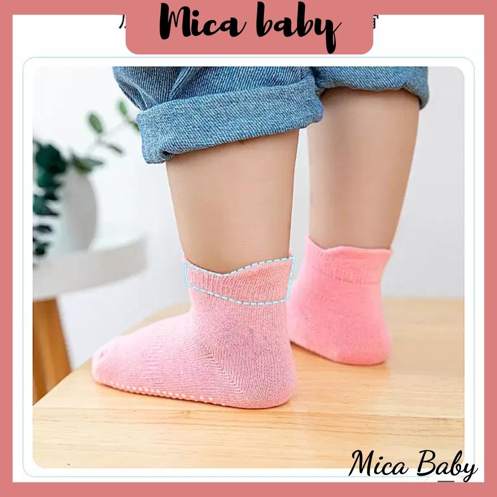 Set 6 đôi tất trơn chống trượt cho bé Mica baby T16