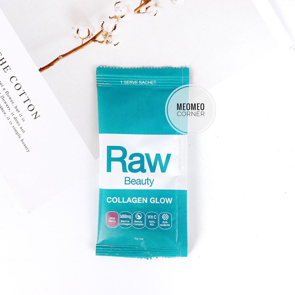 Bột Raw Collagen Glow Beauty 9g làm đẹp và cho làn da tươi sáng