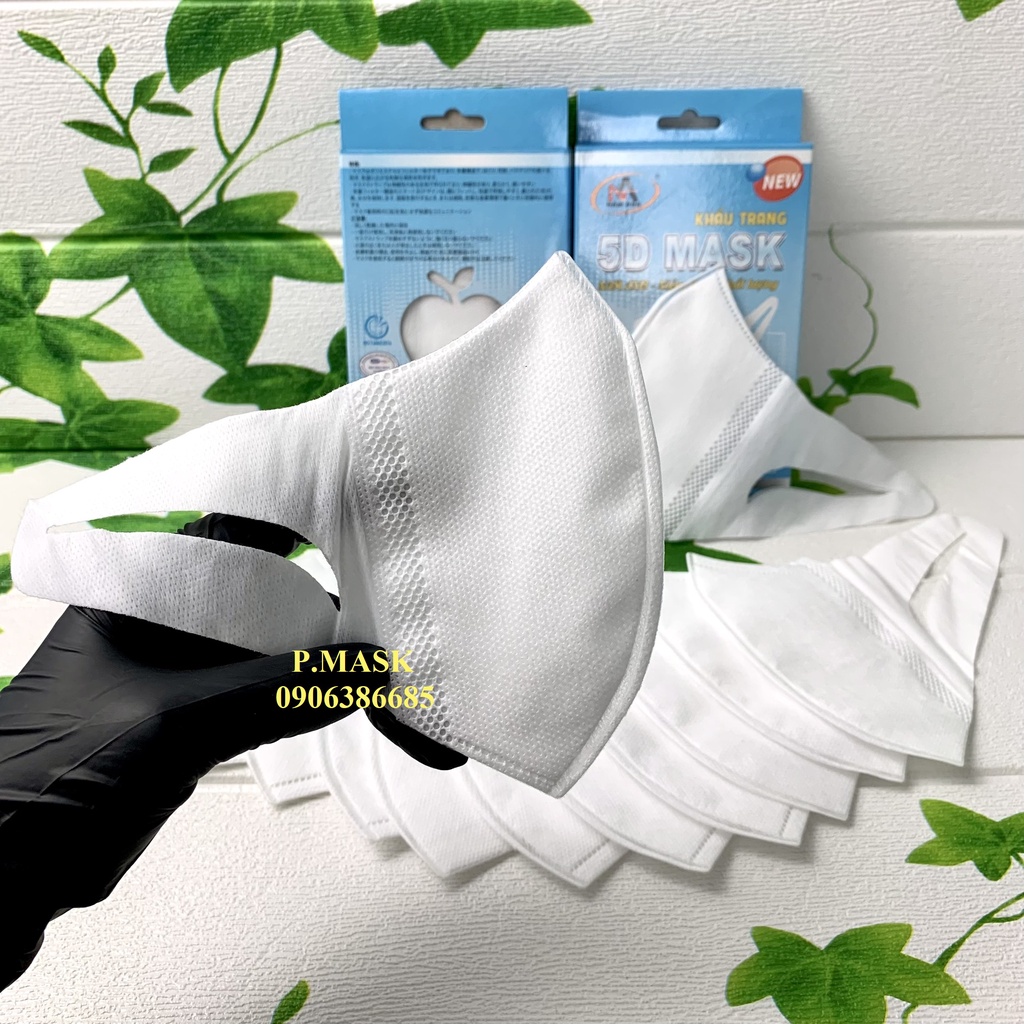 Khẩu Trang 5D FAMAPRO QUAI VẢI 3 lớp Kháng Khuẩn 10 cái/ hộp