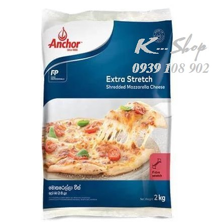 Phô Mai Mozzarella Anchor Bào túi nguyên 2 KG