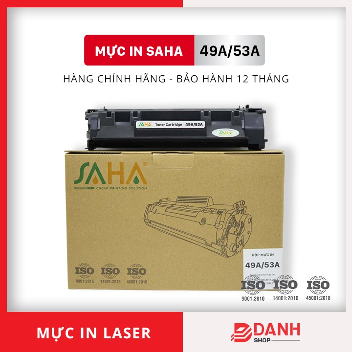 Hộp mực máy in SAHA 49A/53A ( Có chip ) Dùng cho HP Laser 1160, 1320 / P2014, P2015 - Hàng Chính Hãng (BOX)