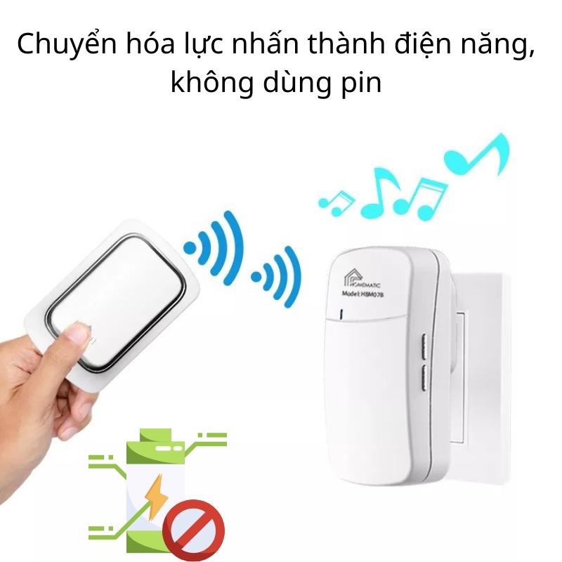 Chuông Cửa Không Dây Không Pin Thông Minh Chống Nước HBM078