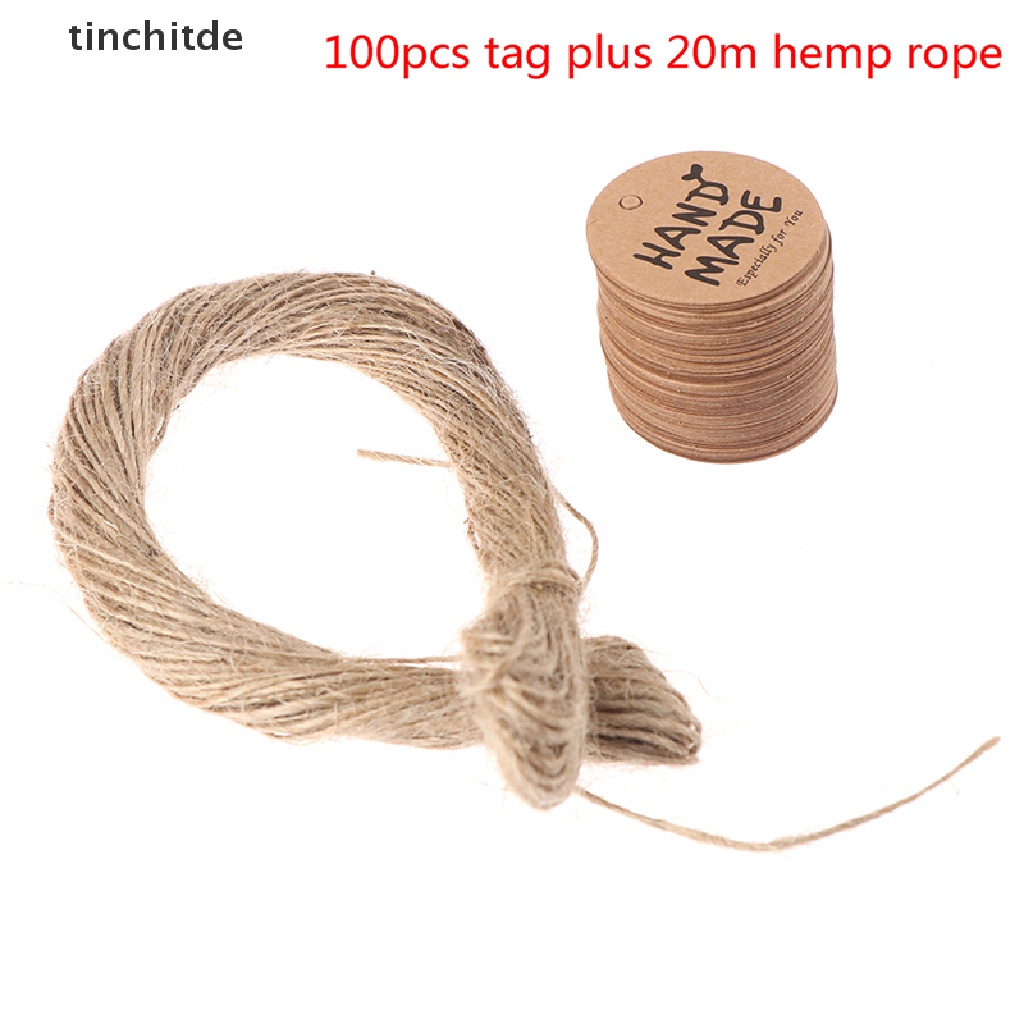 Set 100 Nhãn Giấy In Chữ Handmade Dùng Để Trang Trí Gói Quà