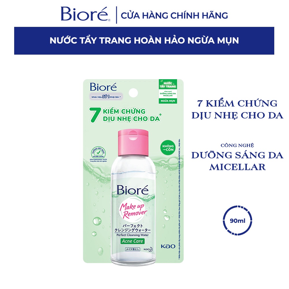 Bioré Nước Tẩy Trang Hoàn Hảo Ngừa Mụn Bioré Makeup Remover Perfect Cleansing Water Acne Care 90ml | BigBuy360 - bigbuy360.vn