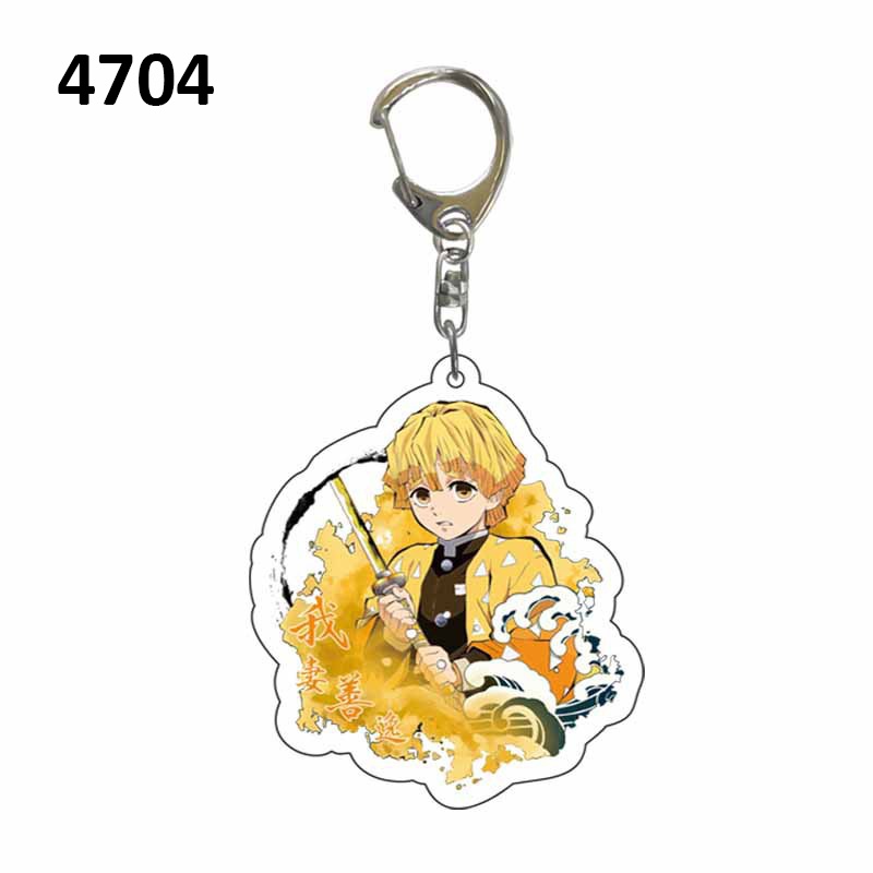 Demon slayer Móc Chìa Khóa Bằng acrylic In Họa Tiết Hoạt Hình Nhật Bản