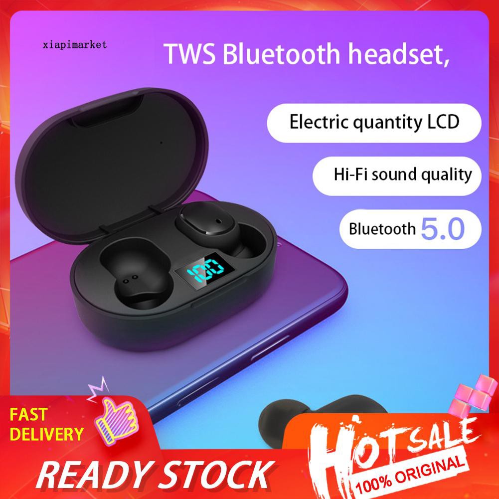 Bộ Tai Nghe Thể Thao Bluetooth Không Dây 6d Âm Thanh Stereo V5.0 Có Mic E6s