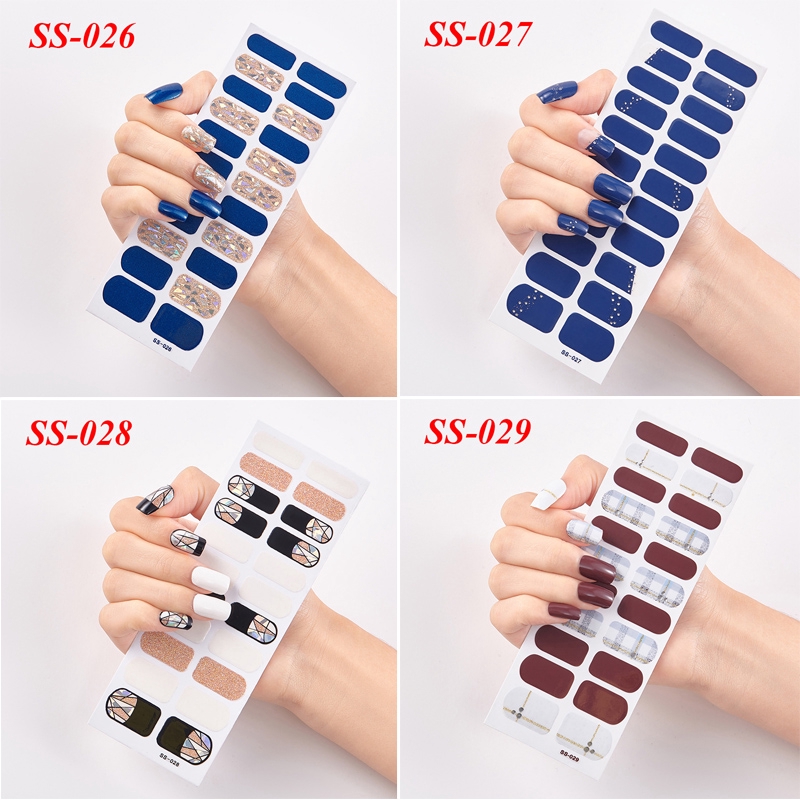 Set 22 miếng dán trang trí móng tay nhãn dán 3d Ss021-038 DIY